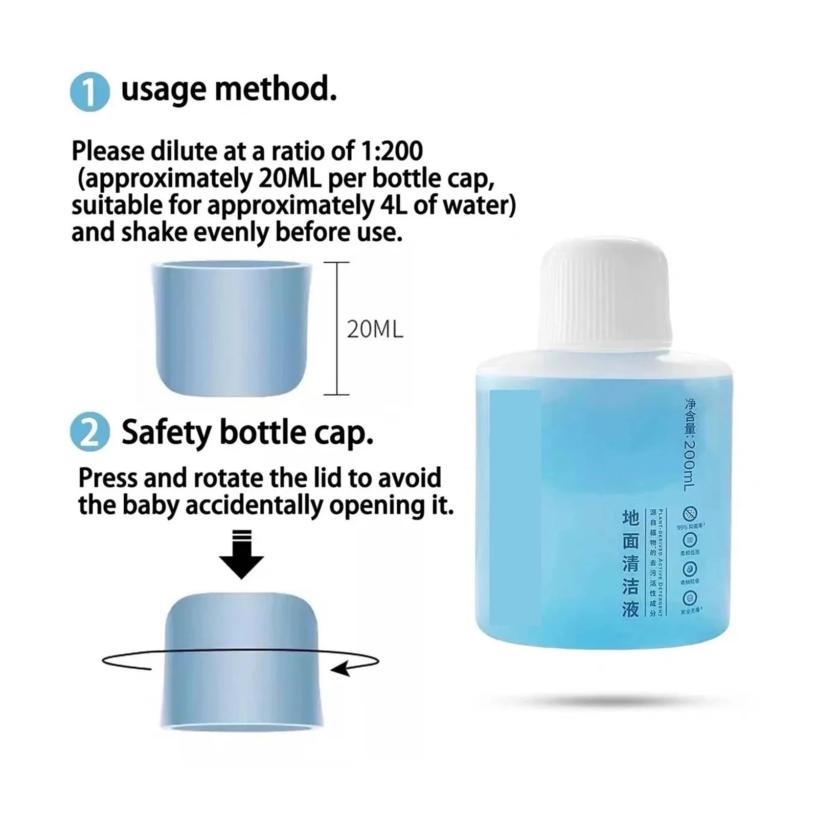 Líquido Limpiador De Suelos De Repuesto For Robot Aspirador, 200ml, Compatible Con Roborock. | 2pcs