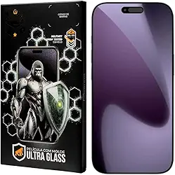 Gshield Película de Vidro Temperado Ionizado Anti-Reflexo Anti Impacto 100% de sensibilidade Tela Toda, Ultra Glass para (iPhone 17 Pro Max)