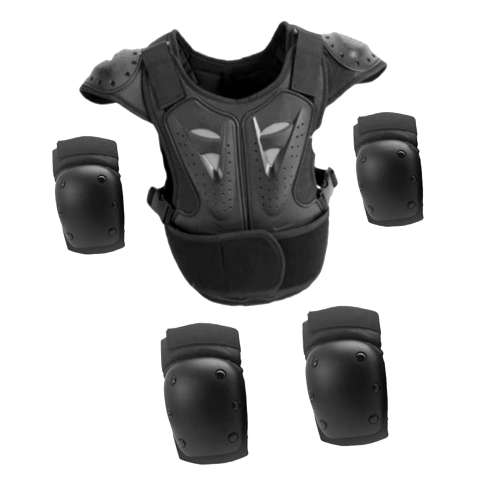 Équipement de Protection de Moto pour Enfant, Gilet de pour Enfants Combinaison, Équipement de Vélo, Genouillères et Coudières, pour Tout-Terrain Cyclisme Ski Patinage, Vélo de Route de 4 à 8 Ans