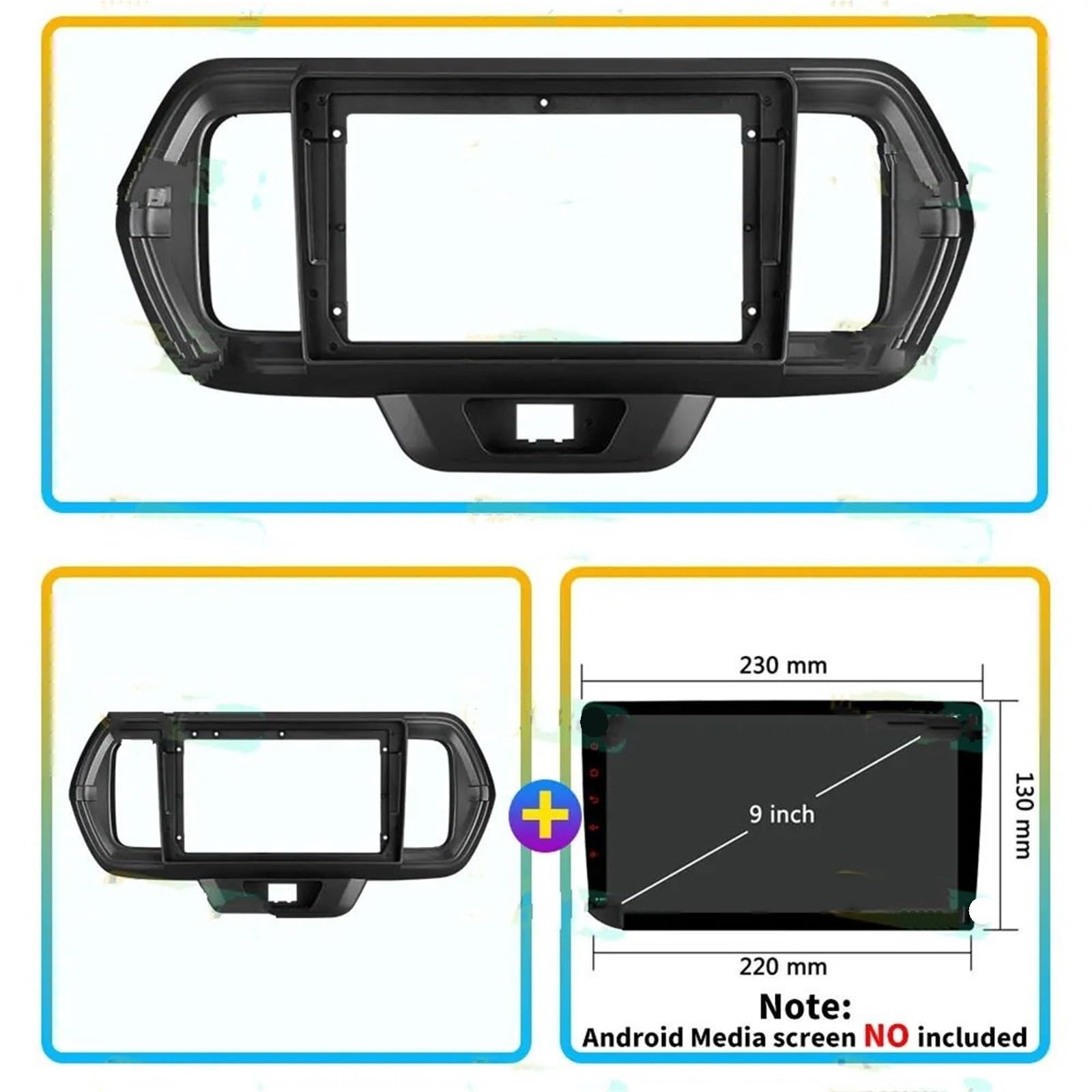 Montaje Autoradio Marco Marco de Radio estéreo Audi para Coche, Compatible con Toyota Passo y Daihatsu Boon M700 (2016-2023)