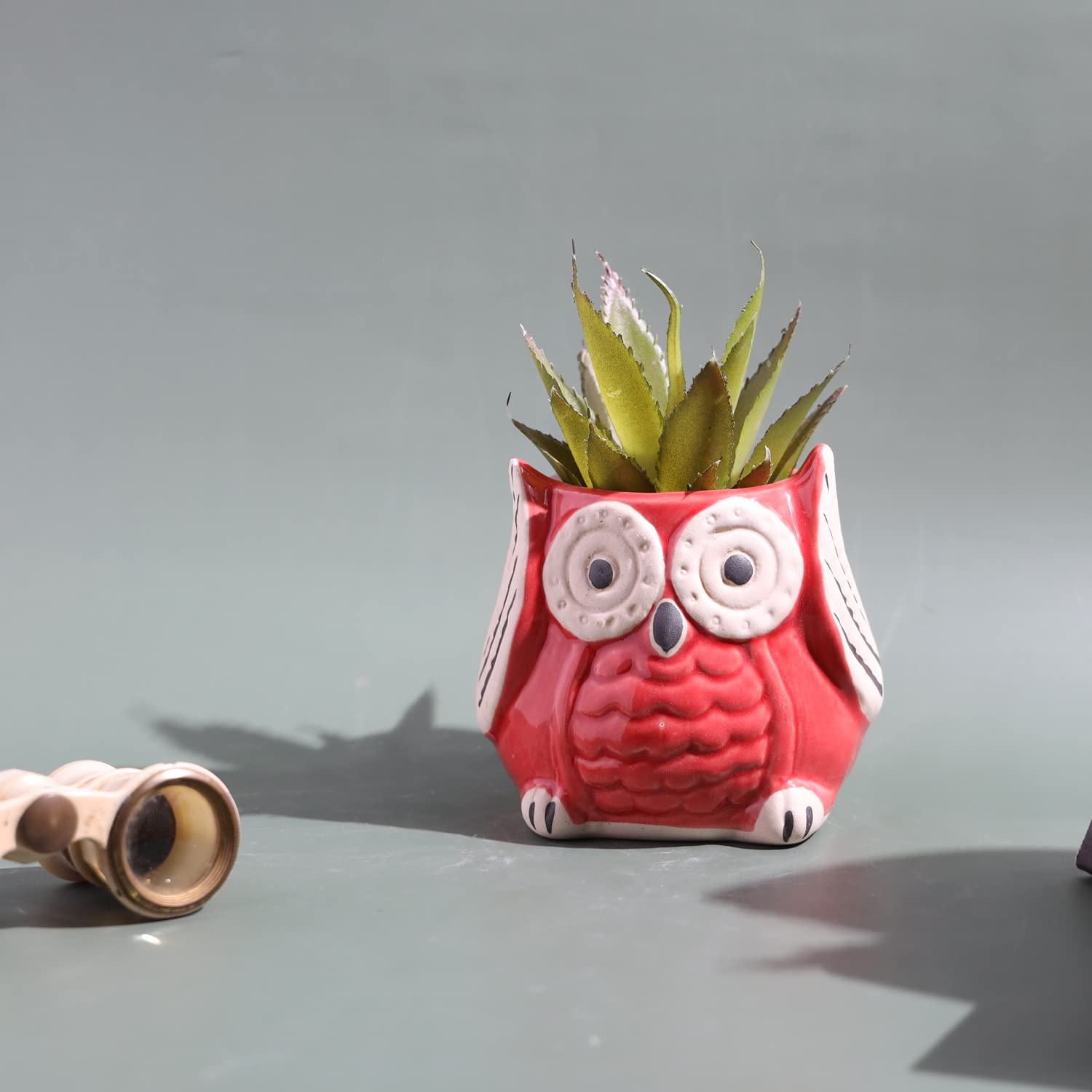Jimkia Ceramic Plants Pot Big Eye Owl Pot Planter Pot, Flower Pot, Indoor/Outdoor Plant Container for Home & Garden Area Décor (B09ZLCJ62S) Amazon Price History, Amazon Price Tracker