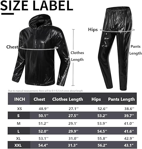 Miniatura 4 de Traje de sudor para pérdida de peso, antirasgaduras, resistente, con cierre completo, pantalones de gimnasio con capucha para hombres y mujeres