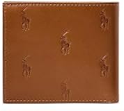 Men's Allover Pony Leather Billfold Wallet tan