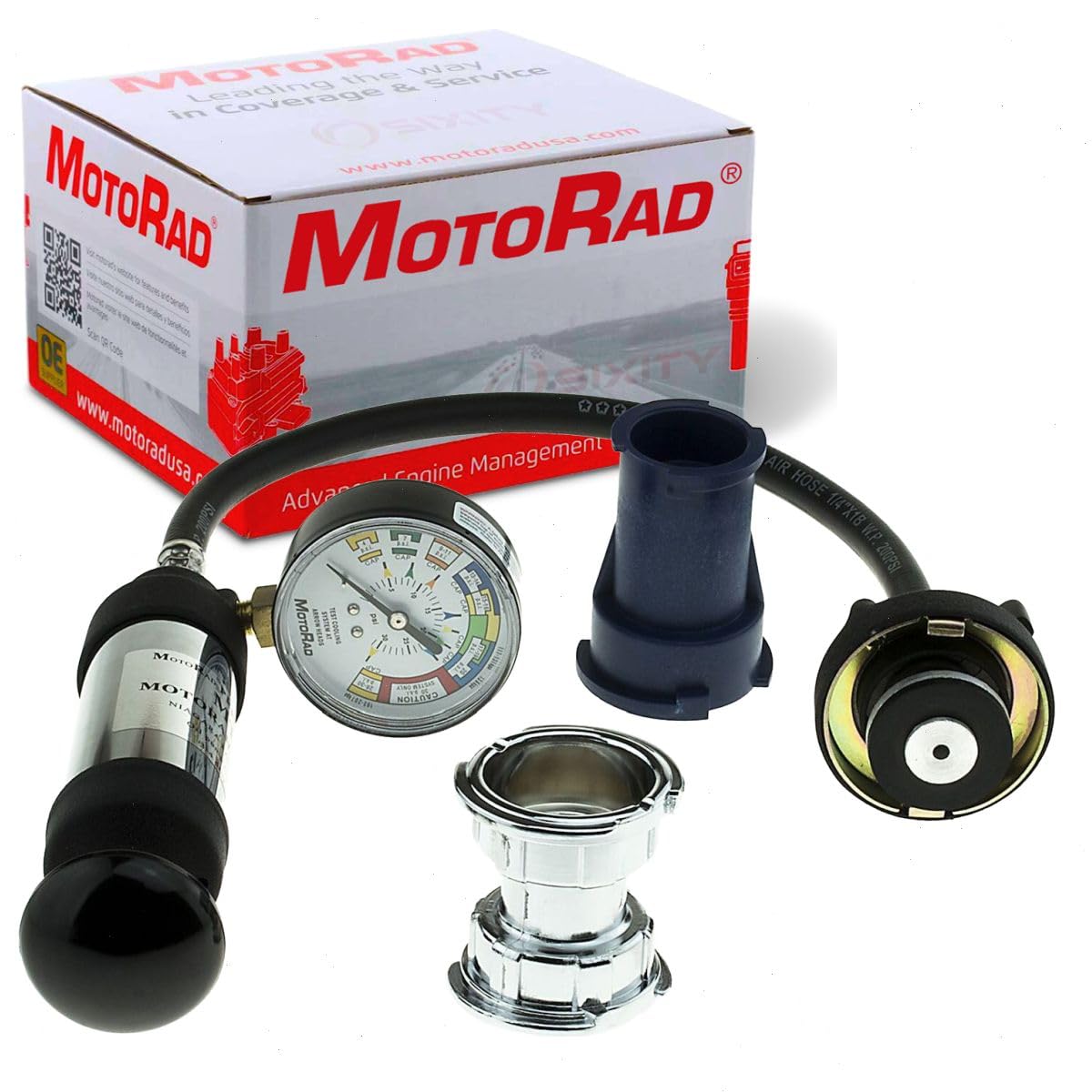 MotoRad Coolant System Pressure Tester compatible with Toyota Sienna 1998-2015