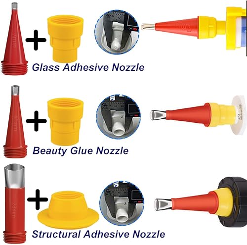 Miniatura 2 de Kit de acabado de calafateo puntas de boquilla de acero inoxidable con bases de conexión de repuesto 30 piezas