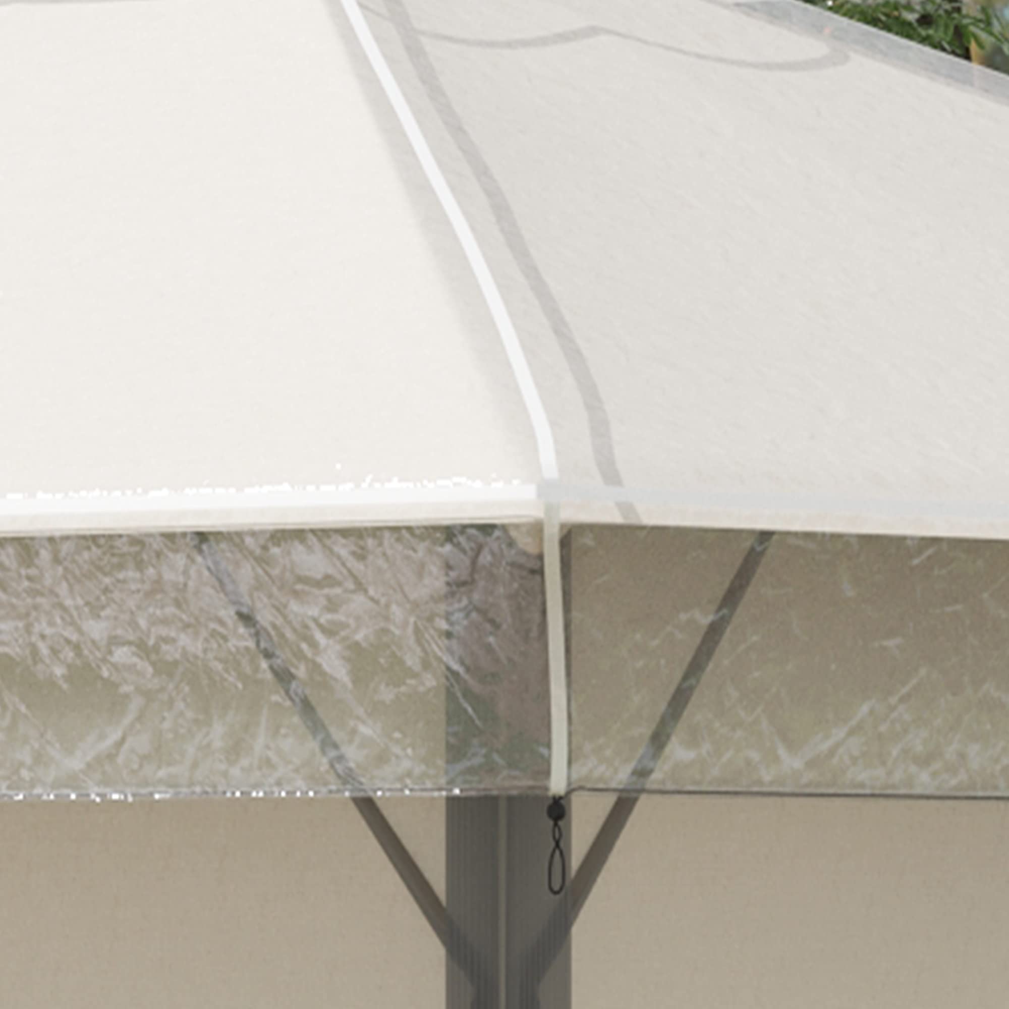 Outsunny Cubierta Protectora para Gazebo 3x3 m Cubierta Impermeable para Pérgola Toldo Carpa Funda Protectora Protección contra la Intemperie Transparente