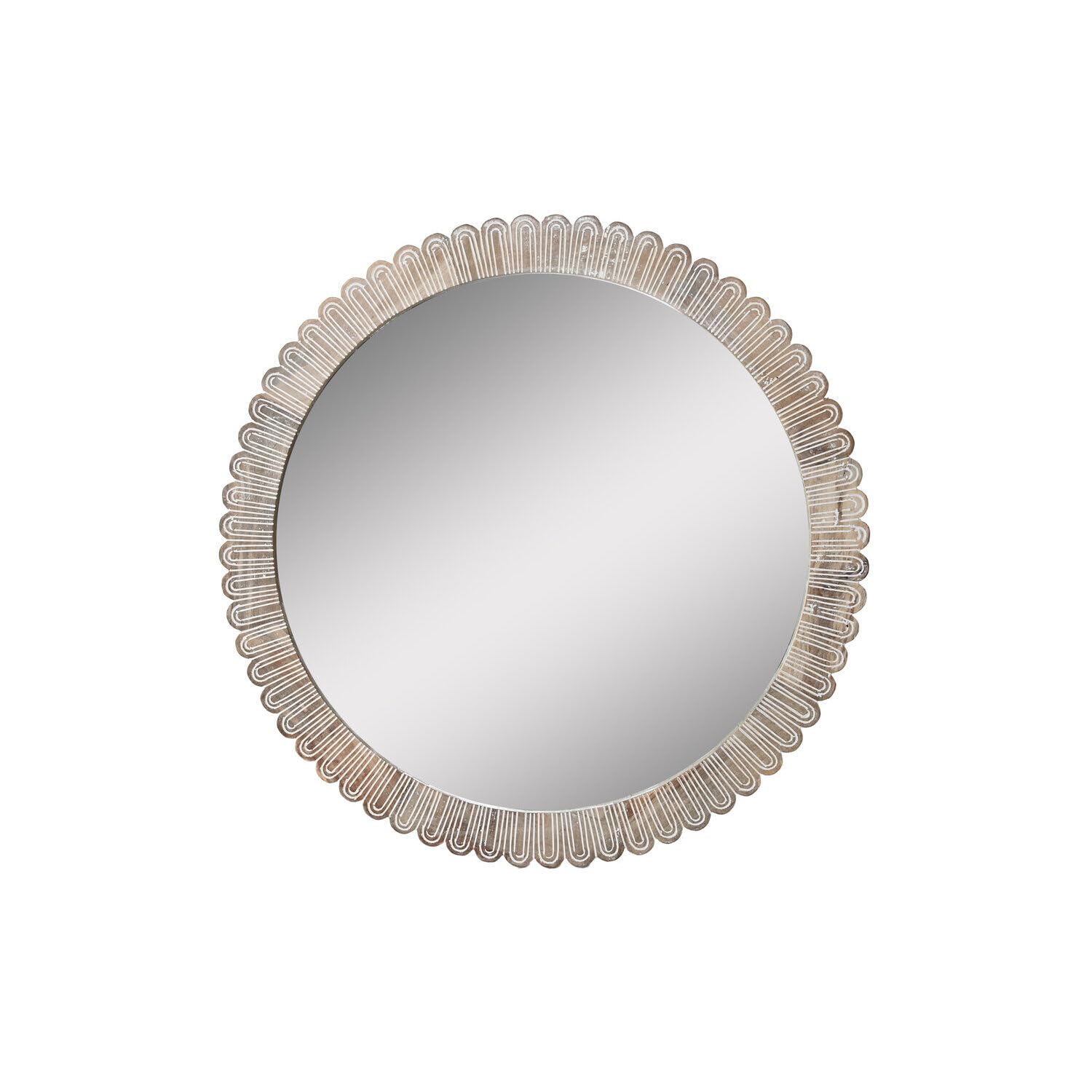 Miroir manguier décapé 71x71 cm pour salon cosy