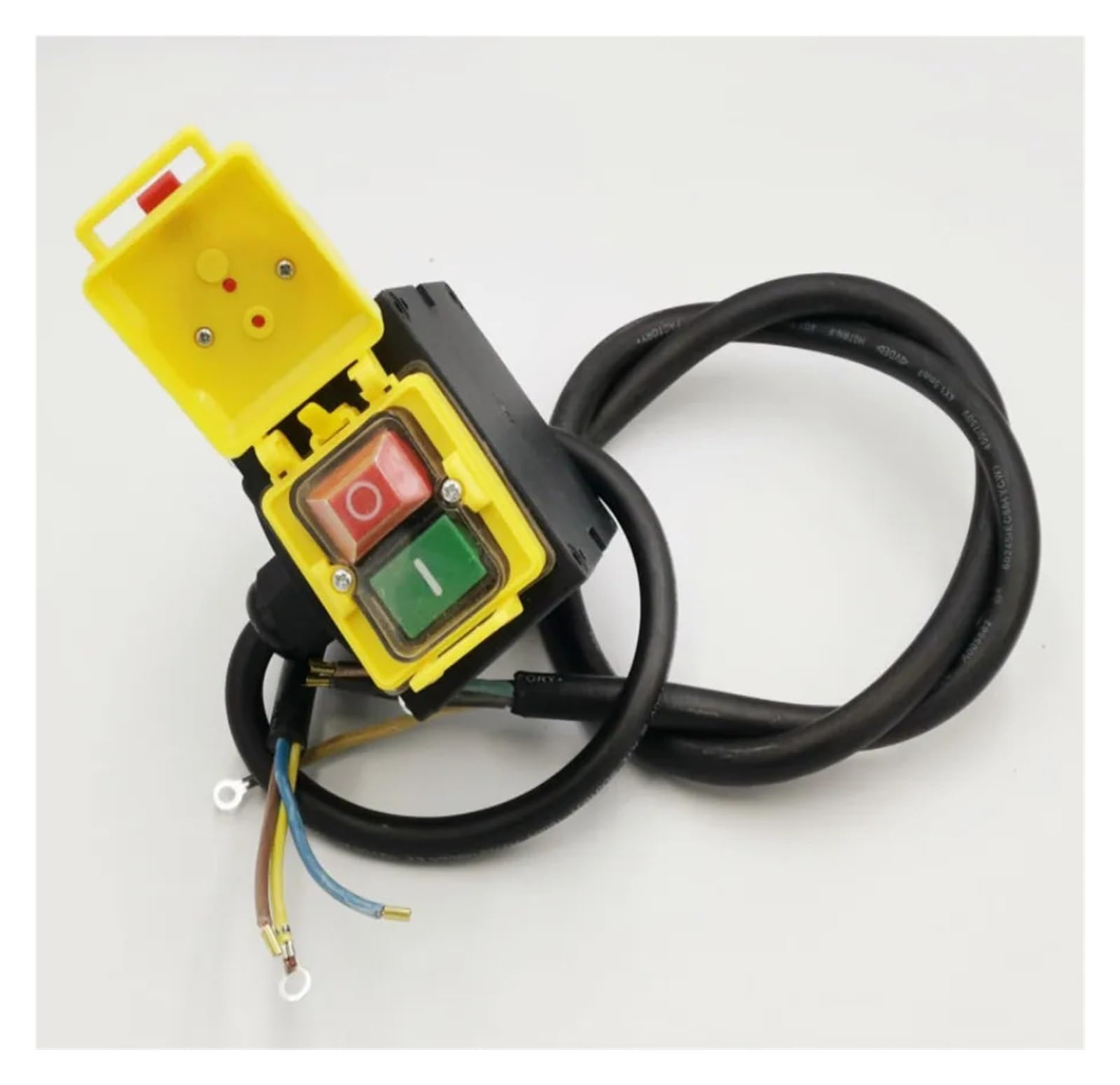 Qmkadfqxf One Color Hck3 250V 16/6A Ip54 Electromagnetic Push Button Switch On Off Push Button Switches For Cutting Wood Machines