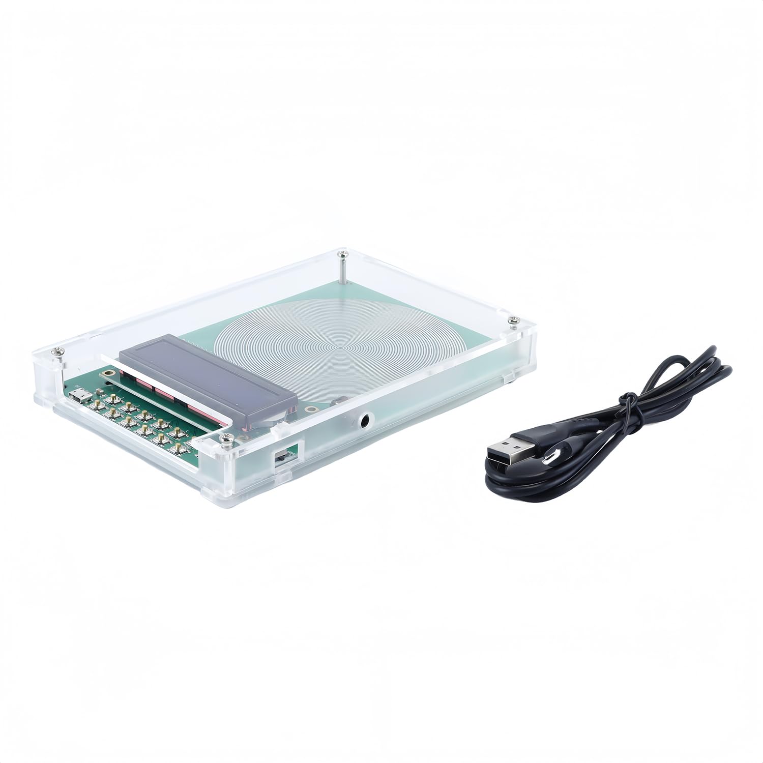 Generador de frecuencia Schumann de 7,83 Hz, 0,01 Hz, 30;000 Hz, ajustable, con funda y cable USB para Calma el cuerpo y la mente