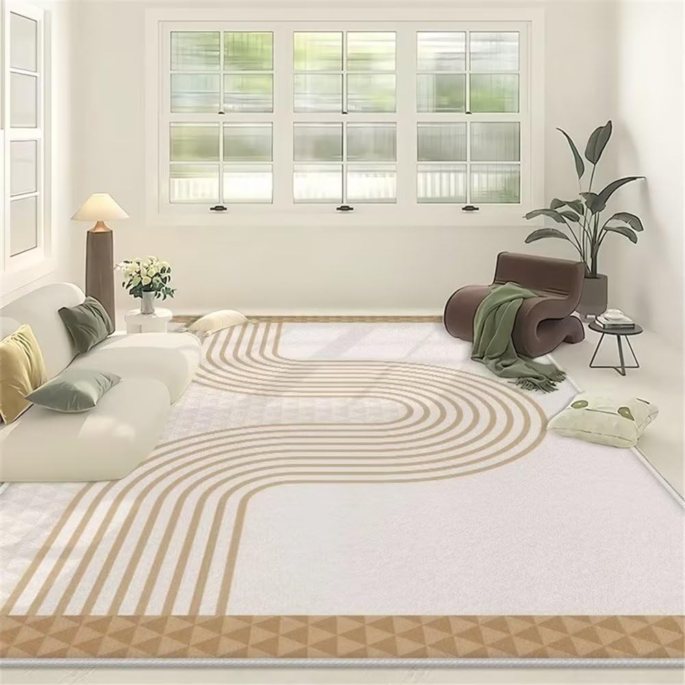 Tapis d'entrée marron à rayures fines idéal pour protéger les sols