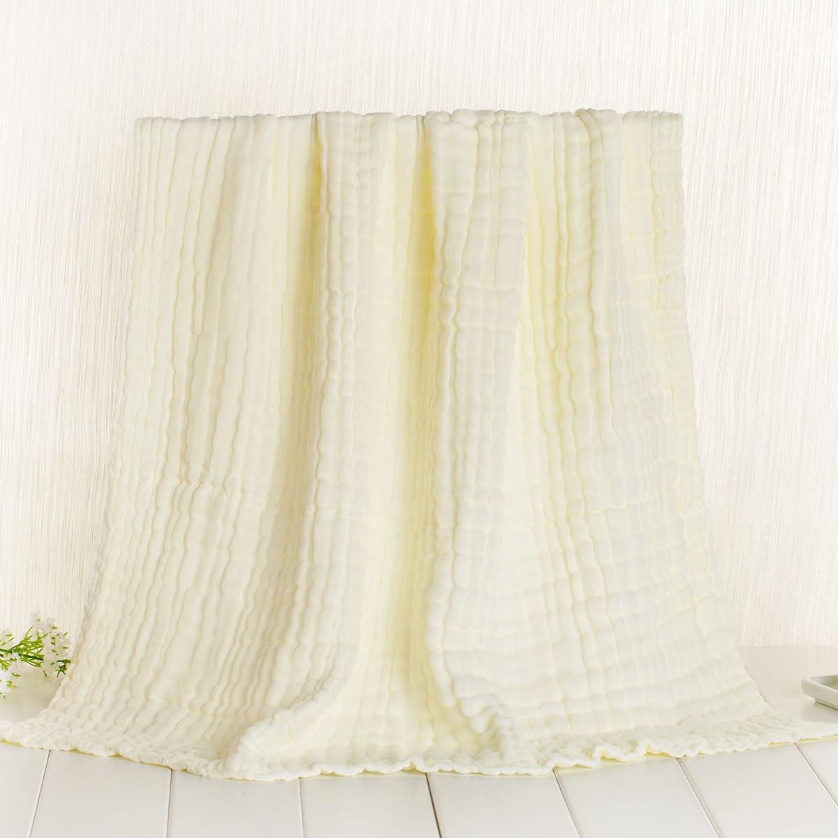 Vie TRIOMPHE 5-Layer Muslin Baby Swaddle Blankets 2 Pack, 80x80cm Ultra-Soft Cotton Cellular Receiving Blankets - Image 4