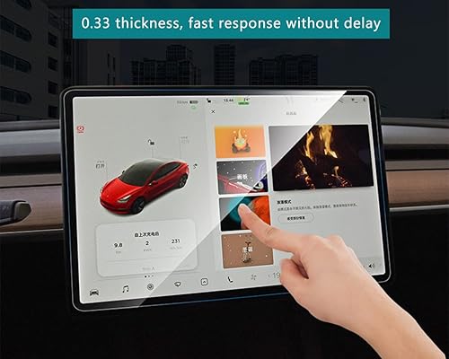 Miniatura 4 de DS DISTINCTIVE STYLE - Protector de pantalla de vidrio templado resistente a los arañazos modelo 3 y compatible con Tesla Model 3Y