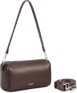 CLUCI Barrel Bags for Women PU Leather Crossbody Bag Minimalist & Stylish Shoulder Bag With Two Way Strap