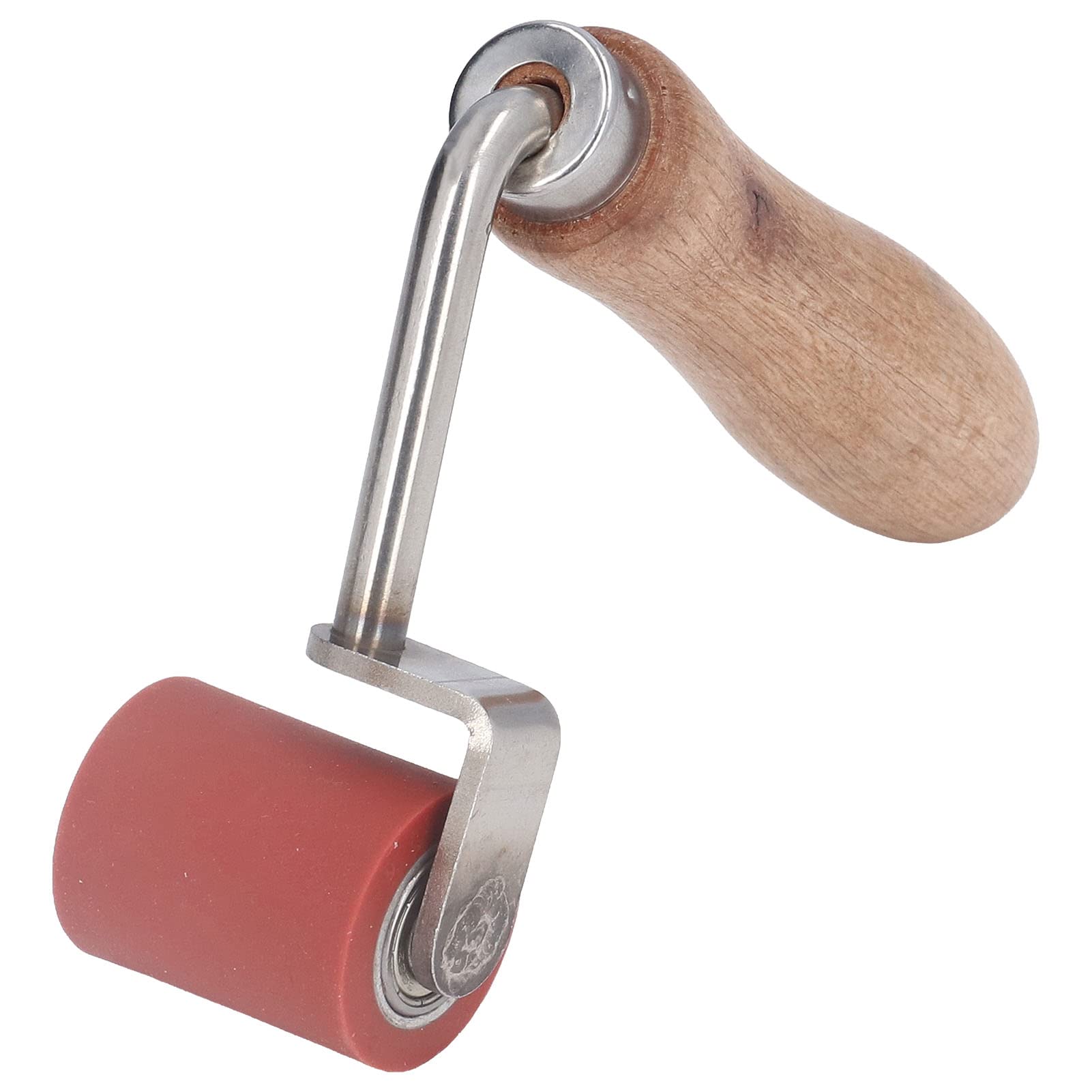 Rodillo de costura de silicona de 1,7 pulgadas de ancho, cojinete de doble dirección, mango ergonómico de madera y soldadura de lona y techo de lona EPDM