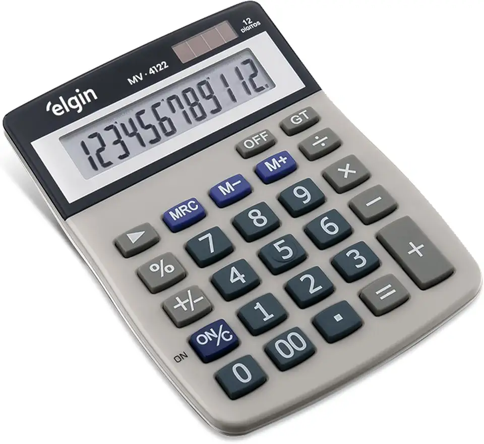 Calculadora de Mesa 12 Dígitos MV 4122 Cinza Elgin