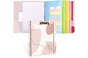 SKYDUE Multifunctional Clipboard Binder with Folders for Letter Sized Papers