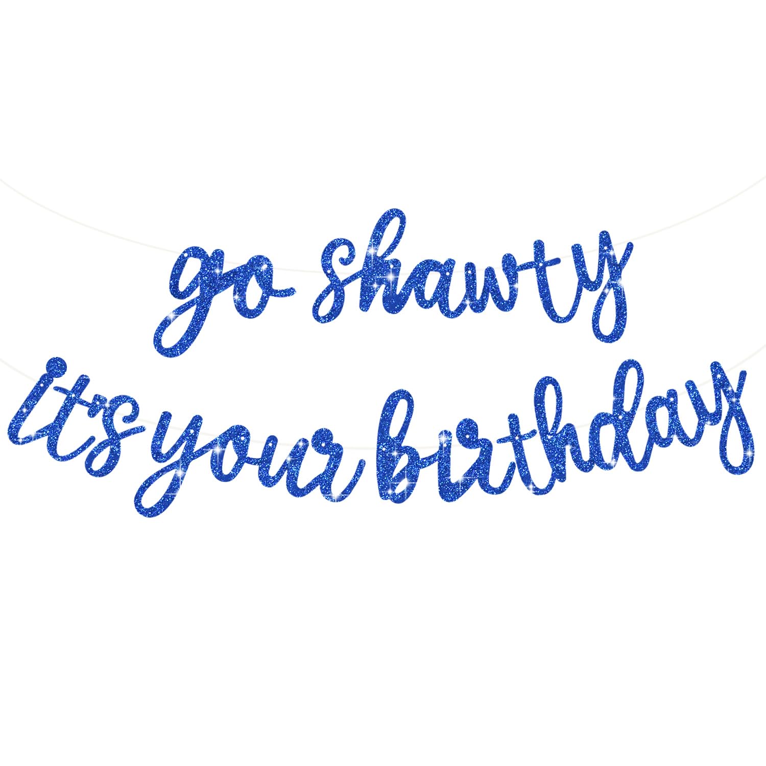 BEISHIDA Go Shawty It's Your Birthday Banner NO DIY Hip Hop Theme Happy Birthday Banner Pre-Strung Rap Theme Happy Birthday Sign for Man Women