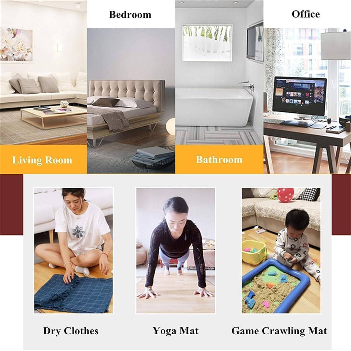 赤外線放射床ヒーター、サーモスタットとタイマー付き電気暖房床マット