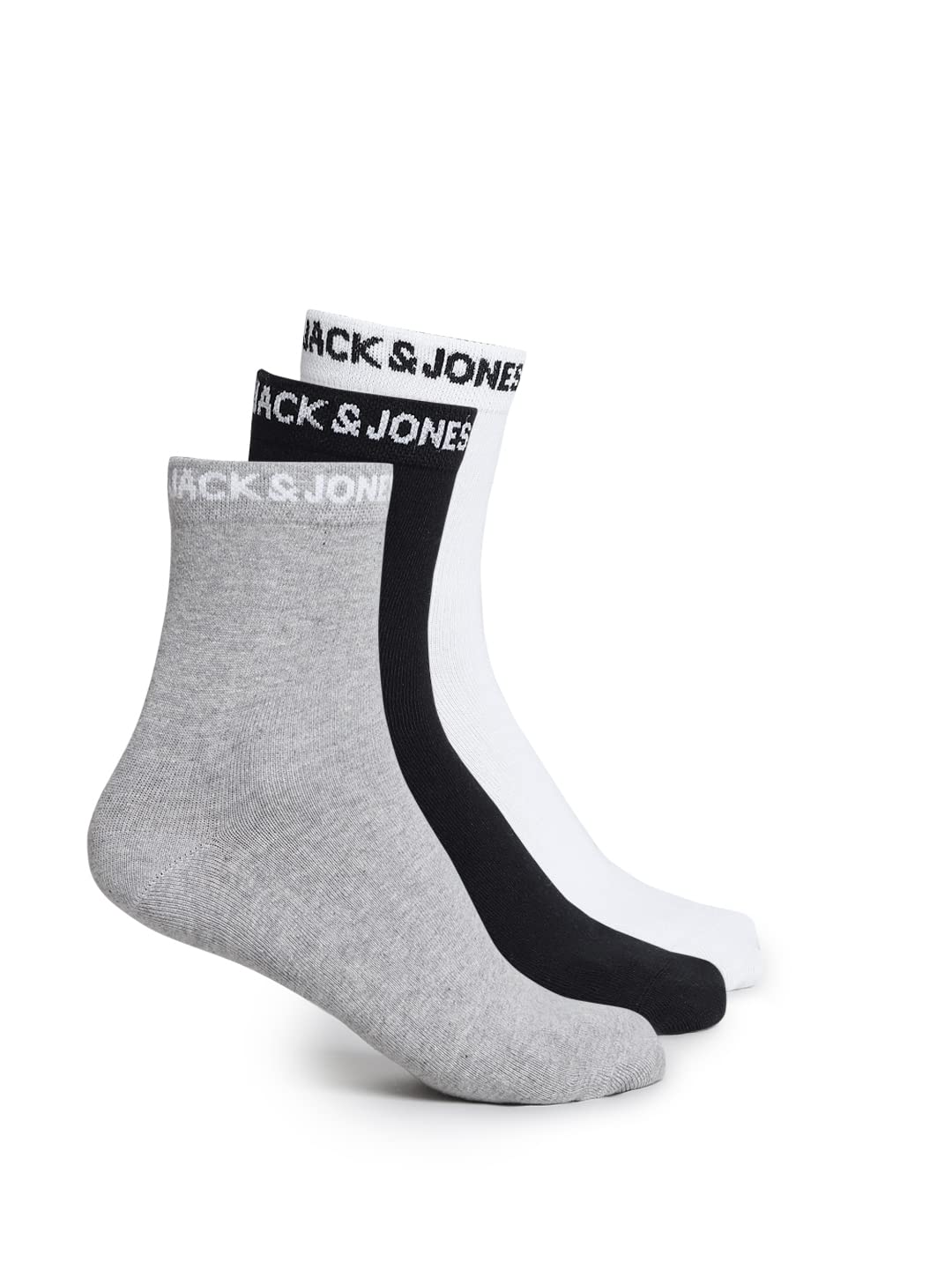 jack & jones Men Cotton Bend Printed Ankle Length Multicolor Socks (Pack of 3)-picture-35
