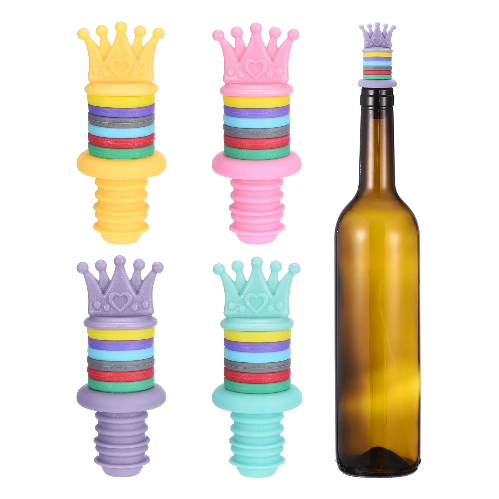 Tapones de vino de silicona con forma de corona para animar tus fiestas