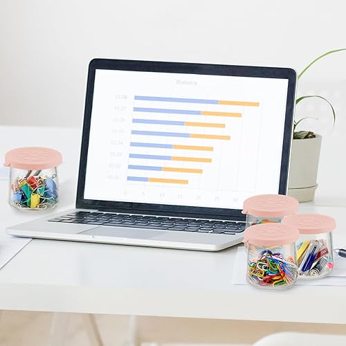 Miniatura 5 de VOLCANOES CLUB Oui - Tapas de silicona para tarros de yogurt, cubiertas para tarros de vidrio de yogur Oui de 5 onzas, perfectas para botellas de