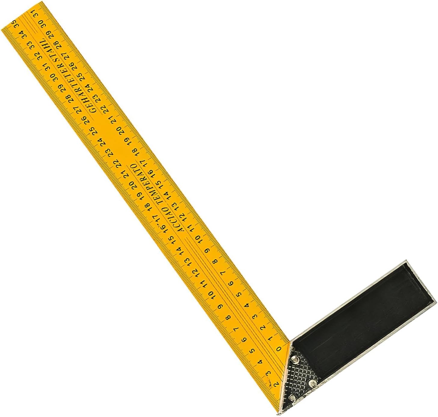 Badem10 Alüminyum L Gönye Sarı Gönye Cetvel Kaynak Kaynakçı Marangoz Gönyesi 350 mm