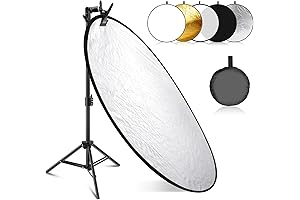 NEEWER 32" Photography Reflector Kit with Short Stand for Enhancing Lighting in Studio Photography