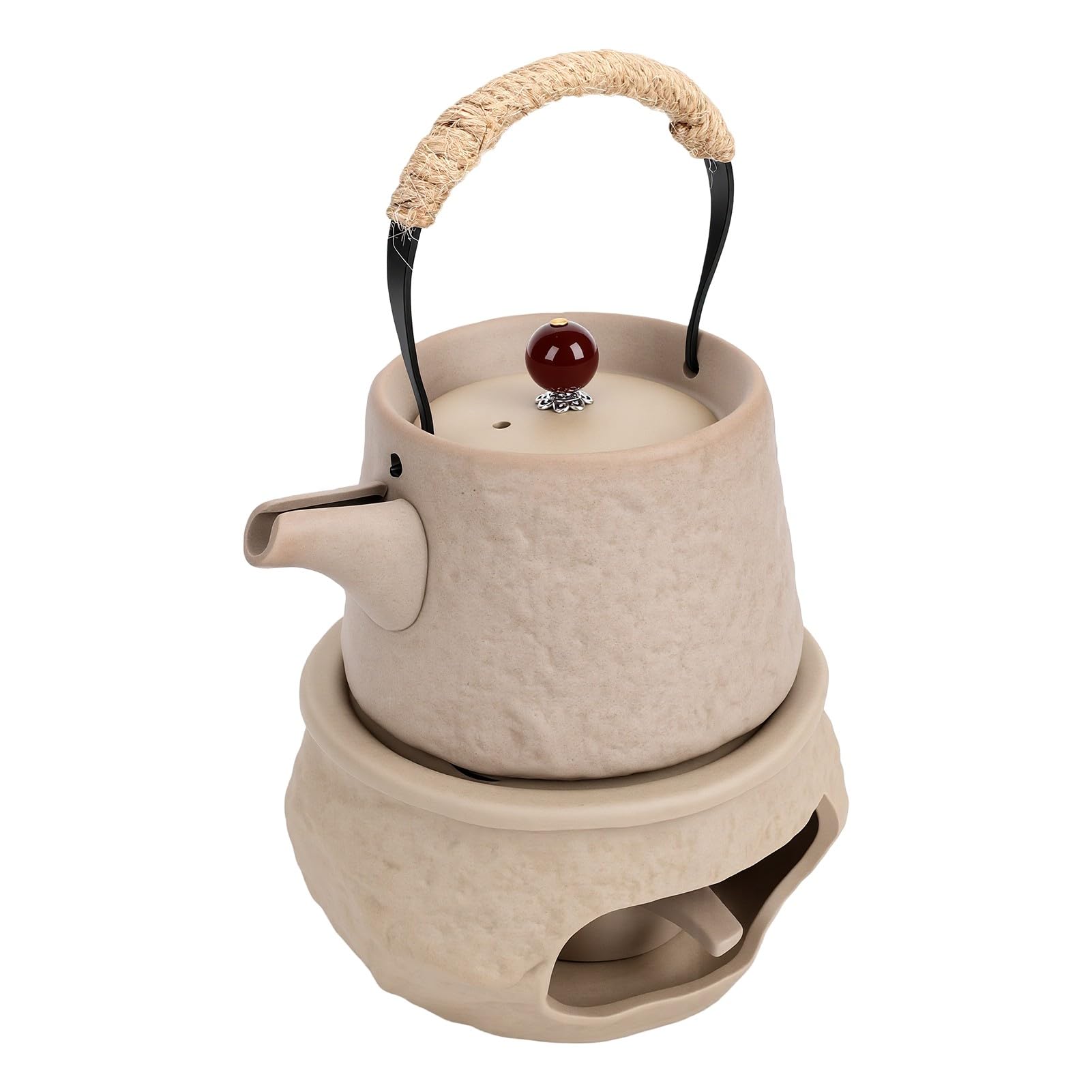 Servizio da tè in Ceramica Grezza con Teiera a Bilanciere 400 Ml