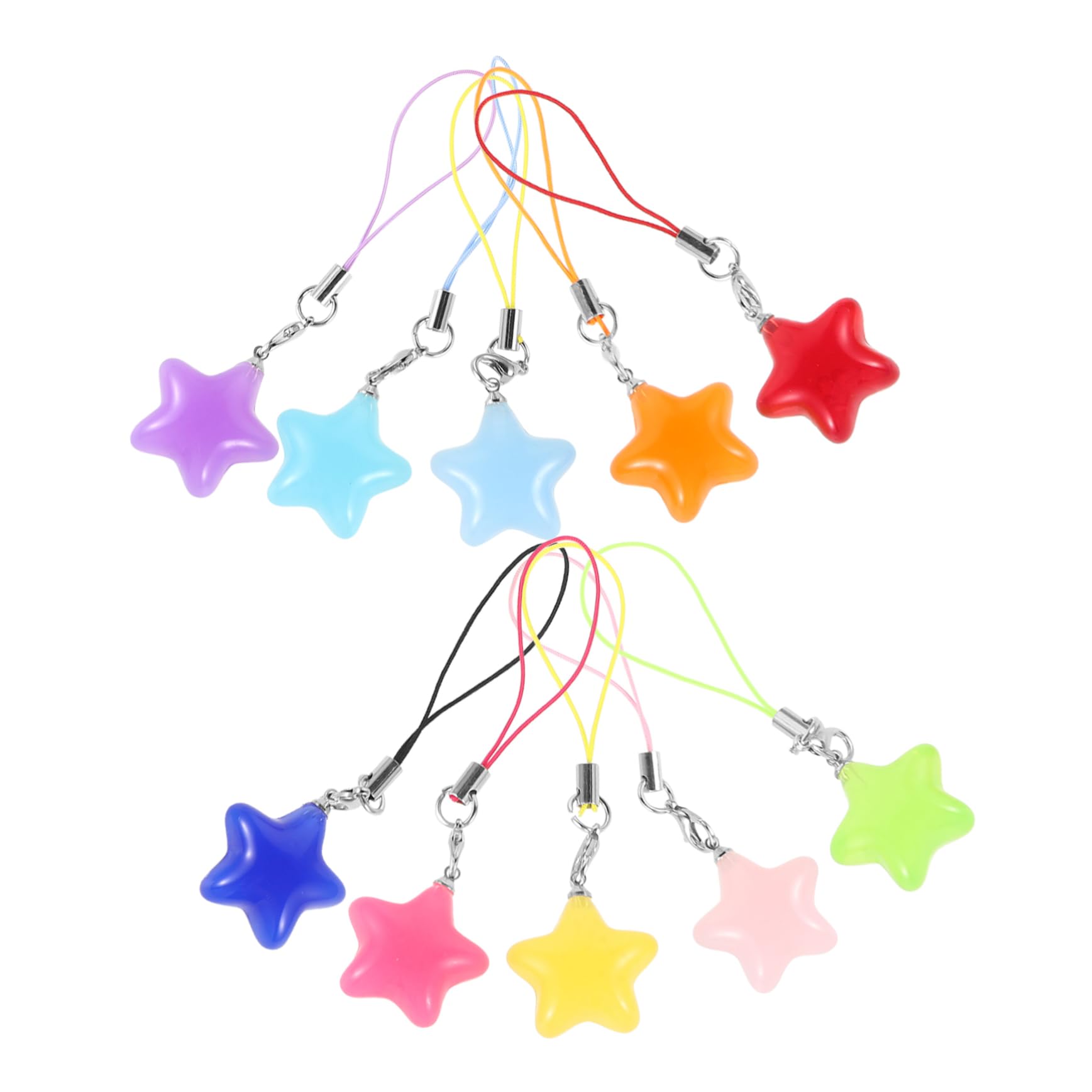 Artibetter del teléfono estrella Accesorio duradero y resistente llavero colgante accesorio de telefono colgantes para teléfono con forma de estrella rosa
