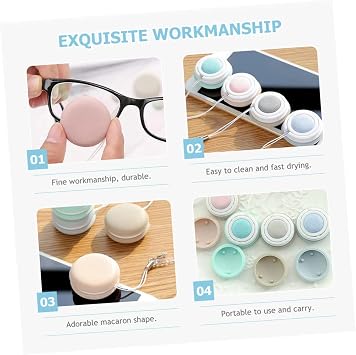 Healeved 16 Pcs Phone Screen Wiper Screen Screen Cleaning Macron Screen Cleaner Eyeglass Cleaner Screen Cleaning pad Glass Glasses Glass Cloth pp+Silicone Lens