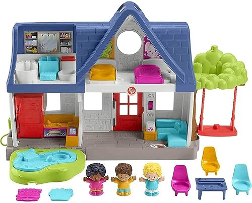 Miniatura 8 de Fisher-Price Little People Play House - Juego de juegos para niños pequeños con luces música y escenarios inteligentes contenido de aprendizaje