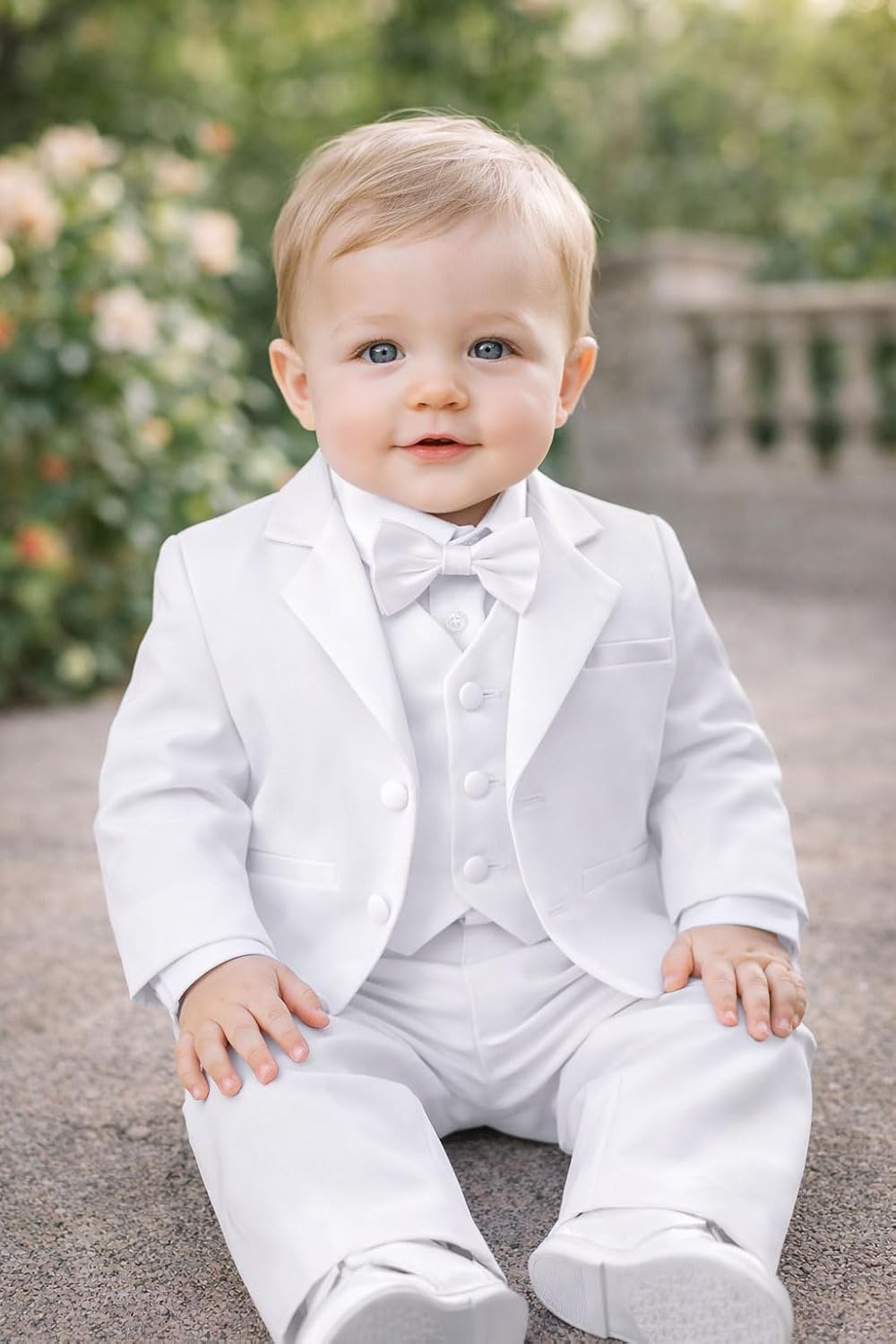 Spring Notion Baby, Toddler, and Boys' Classic Fit Tuxedo Suit Set, No Tail – Weddings, Baptism, and Christening