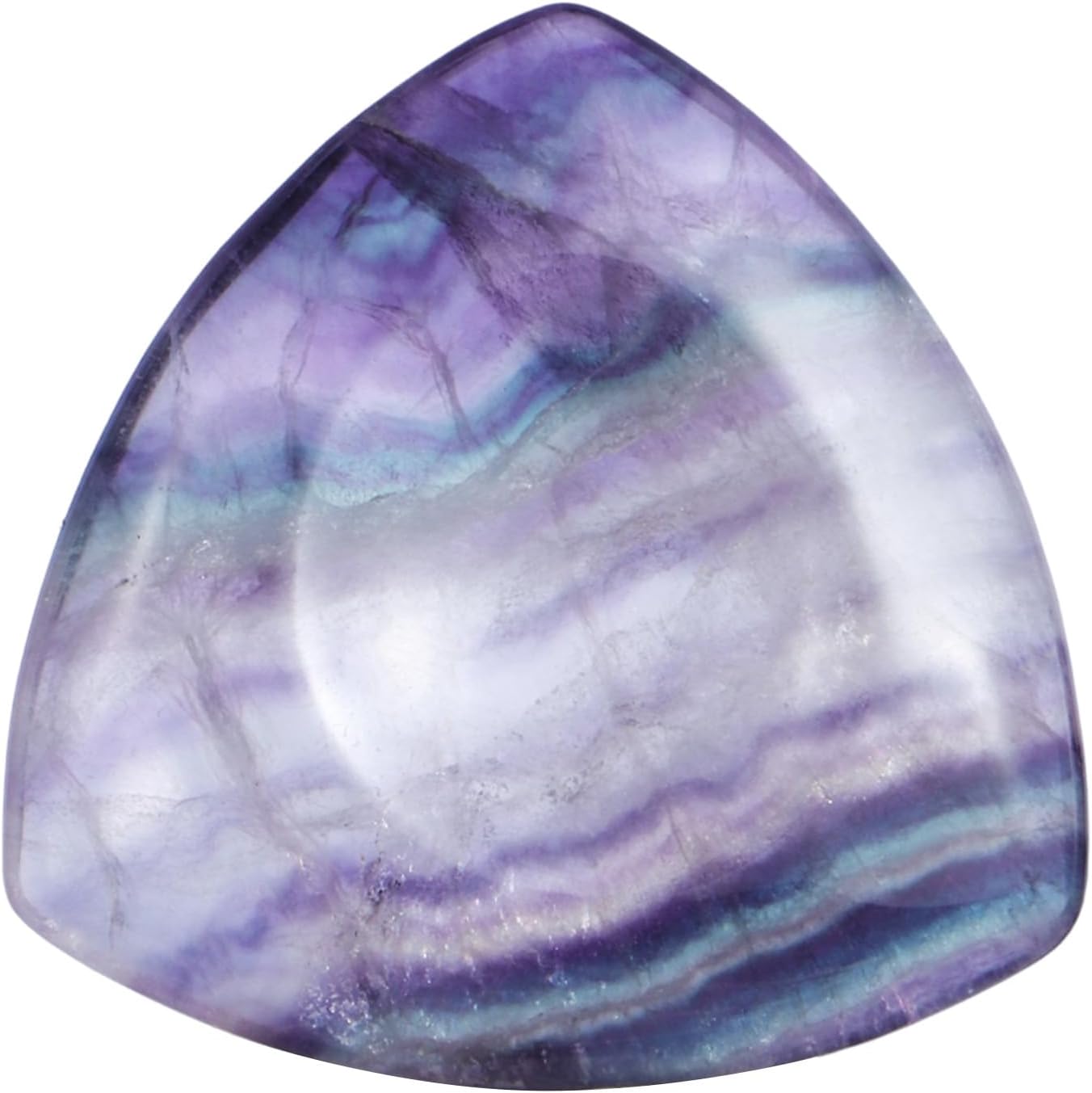 Artistone Rainbow Fluorite Thumb Worry Stone Chakra Healing Crystals Palm Stones for Anxiety Stress Relief Meditation Massage, Triangular Shaped