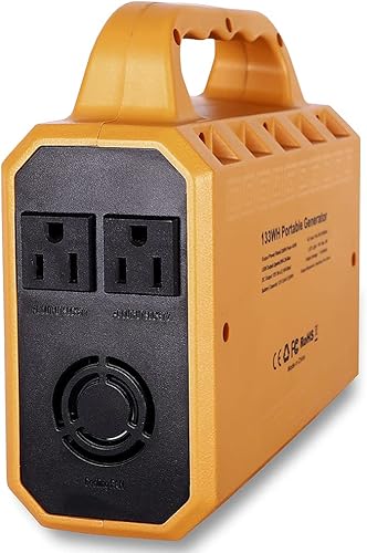 Miniatura 4 de Estación de energía portátil de 200 W, generador solar de batería de litio de 133 WH con 2 tomas de corriente alterna (110 V200 W pico 400 W) para