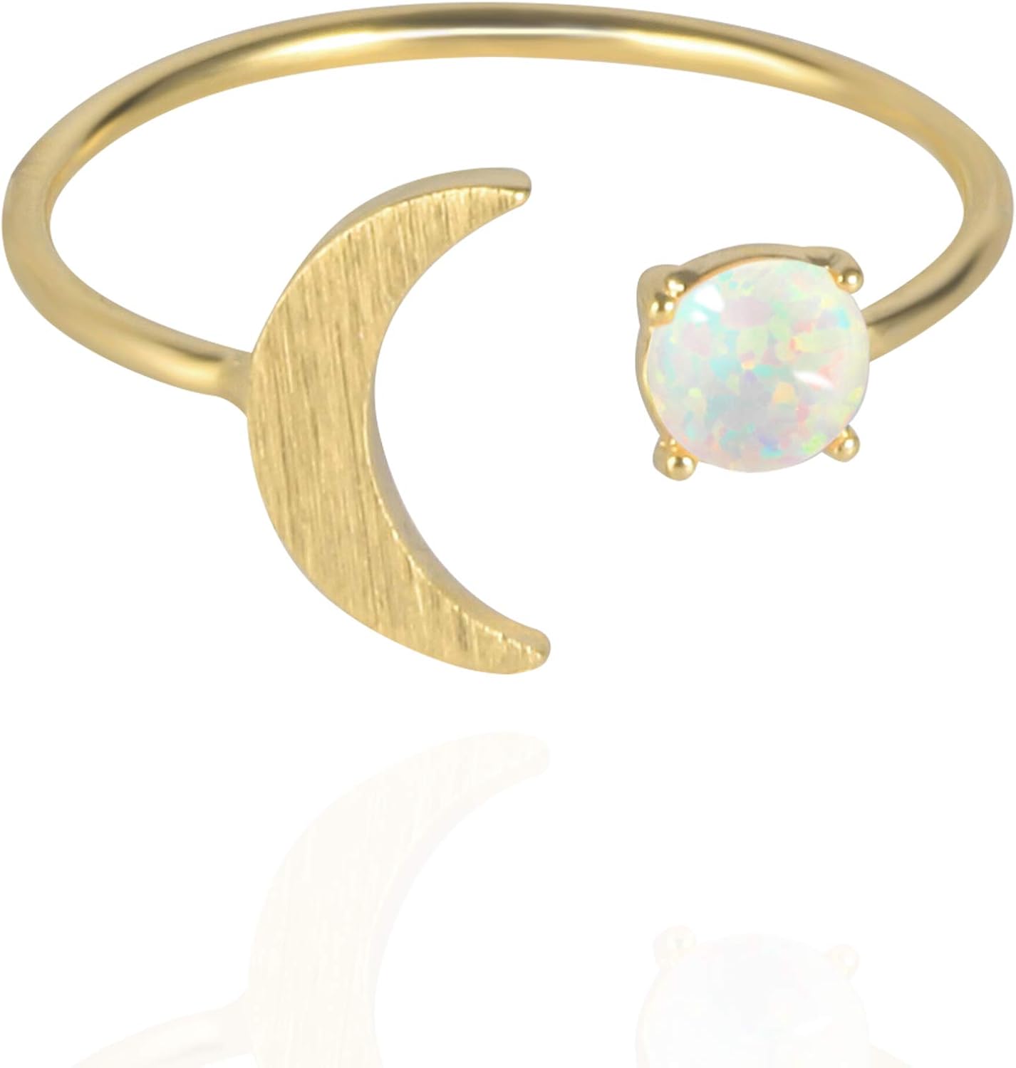 Musthave 18K Rose White Yellow Gold Plated Opal Ring