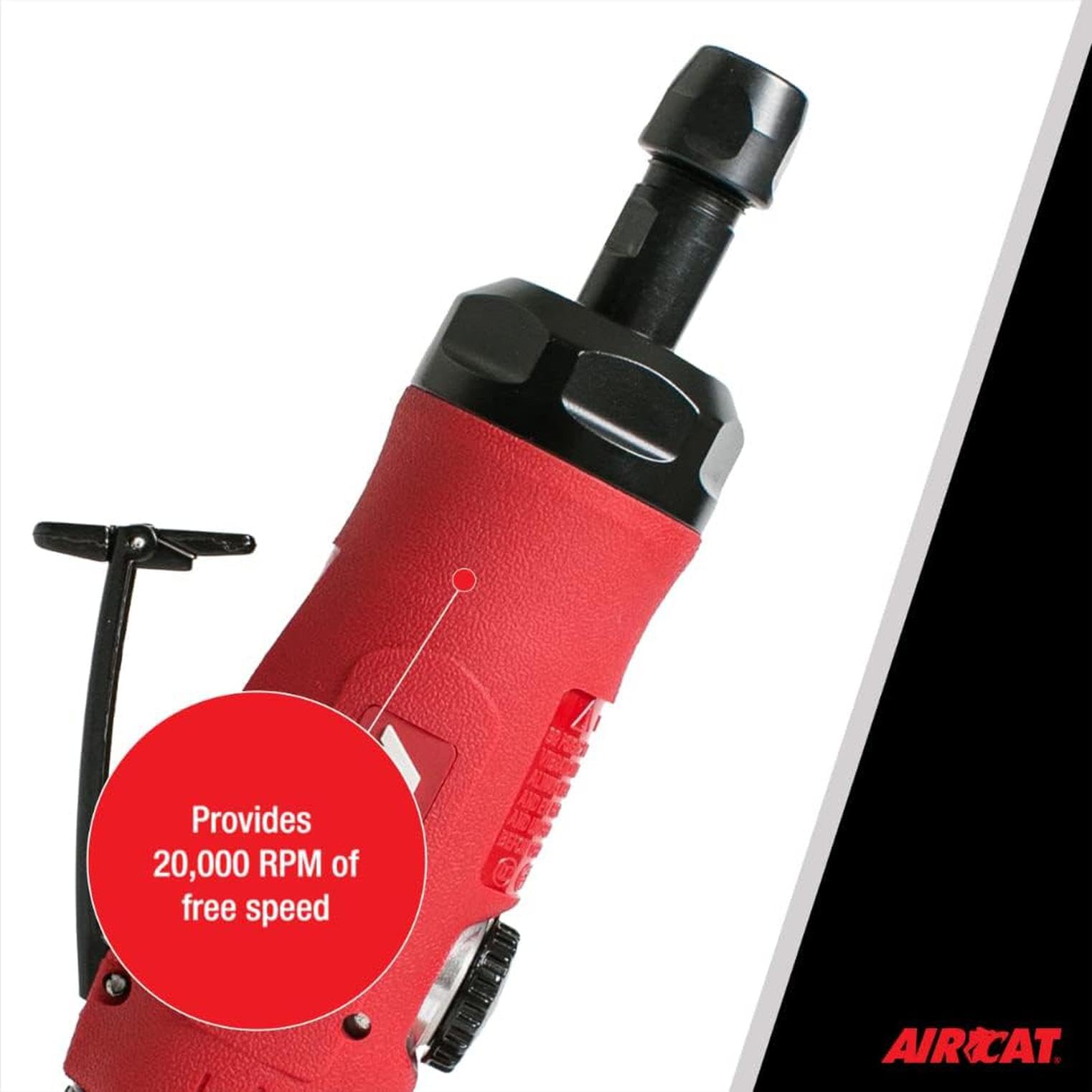 AIRCAT 6290 .75 HP Reversible Straight Die Grinder, High Speed Die Grinder for Heavy-Duty Projects, Compact & Low Weight - Image 4