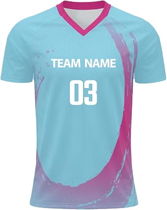 Personalised Football Shirt with Name Number, Custom Football Kit for Men Women Boys, Design Your Own Soccer Jersey, Classic Football Training Top, Breathable Team Club Uniform Gift for Sports Events