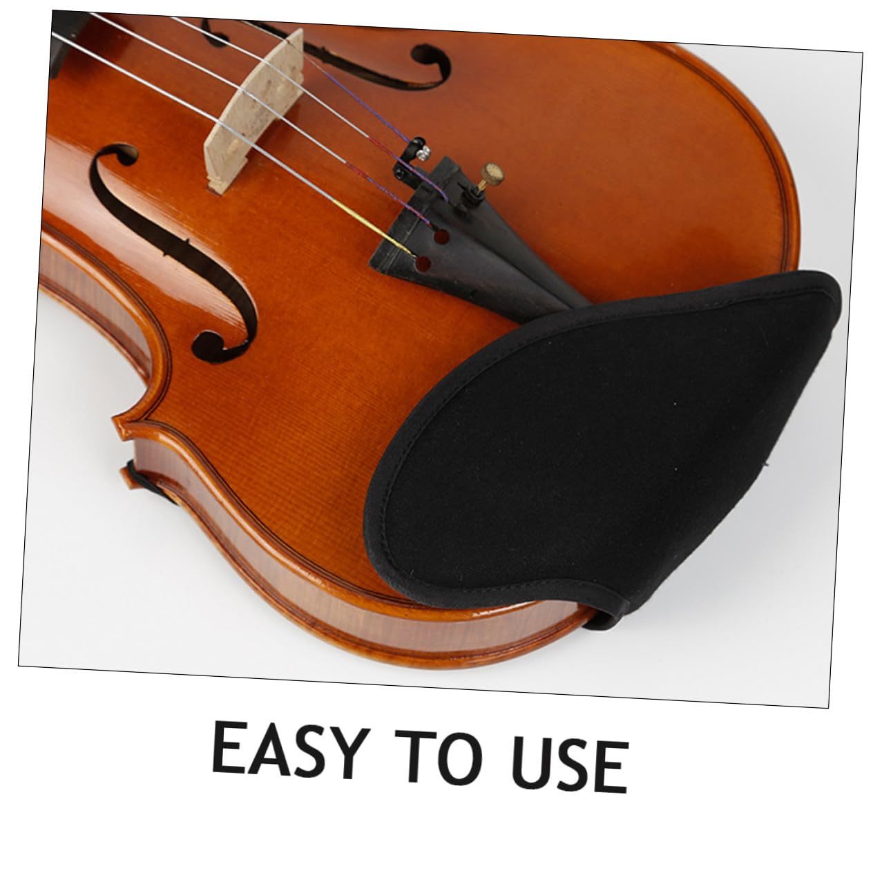 BESPORTBLE Almohadilla de Barbilla para Violín Negra, Cojín Cómodo y Antideslizante, Accesorio para Instrumentos Musicales, Absorbe Sudor y Protege Violín, Adecuado para Varios estilos