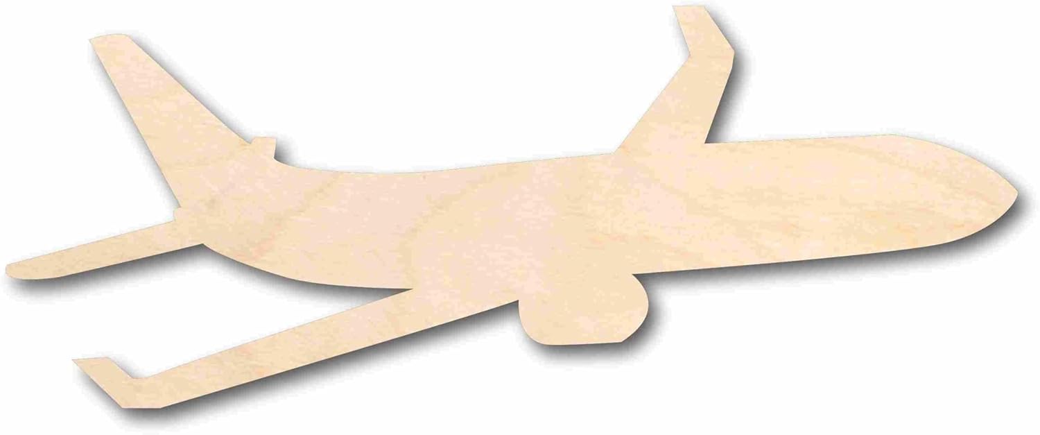 Unfinished Wood Airplane Silhouette Craft up to 46" DIY 18" / 3/4"
