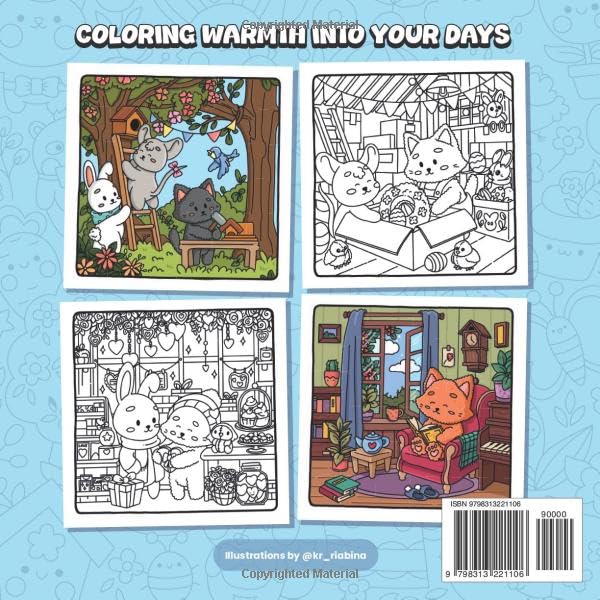 Spring Days: Cute and Cozy Coloring Book for Adults and Teens Featuring Flowers, Animals, Cozy Spaces & Everyday Moments for Relaxation image 3
