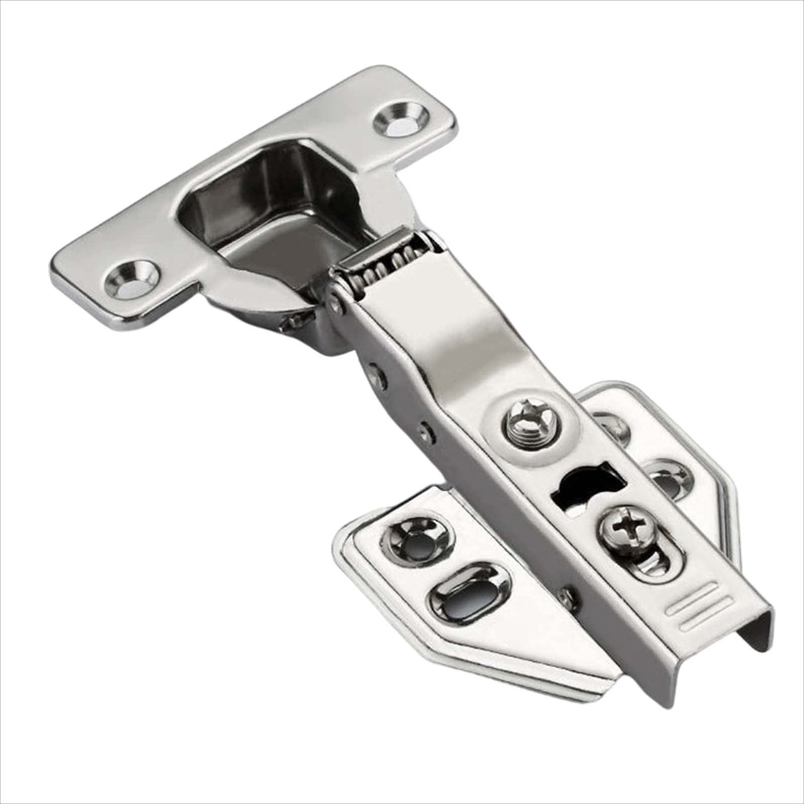 10Pcs Cabinet Hinges, Soft Close Kitchen Hinge, Stainless Steel Detachable Mute Hydraulic Easy Installation for Wooden Door Wardrobe,Middle Bend