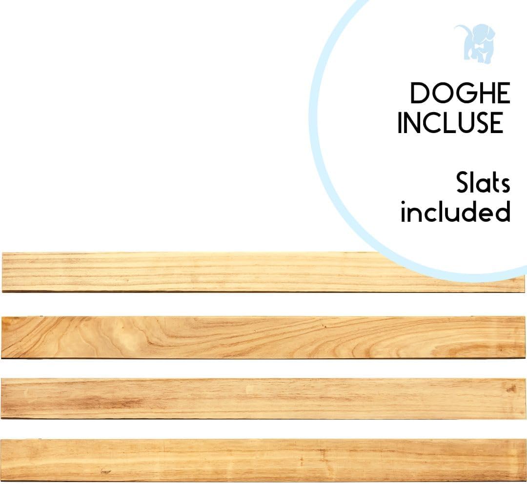 Mami Kids Chicchiè - Letto Montessori Bambini in Legno Naturale per Materasso 70x140 cm, Lettino Bambino con Doghe a 10 cm da Terra, Cameretta Bambina e Bambino - Made in Italy, 144x78x10H cm