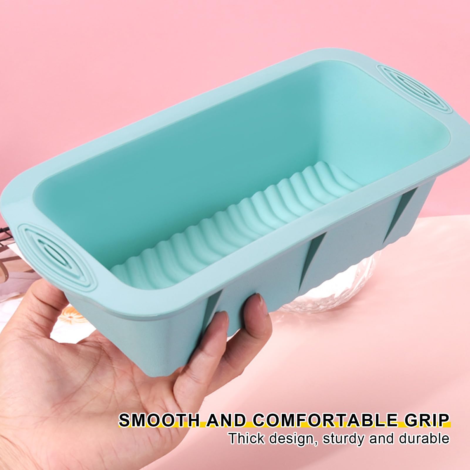 Set di 30 teglie da forno per forno, set di stampi da forno in silicone, antiaderenti, teglia per muffin (rosa)