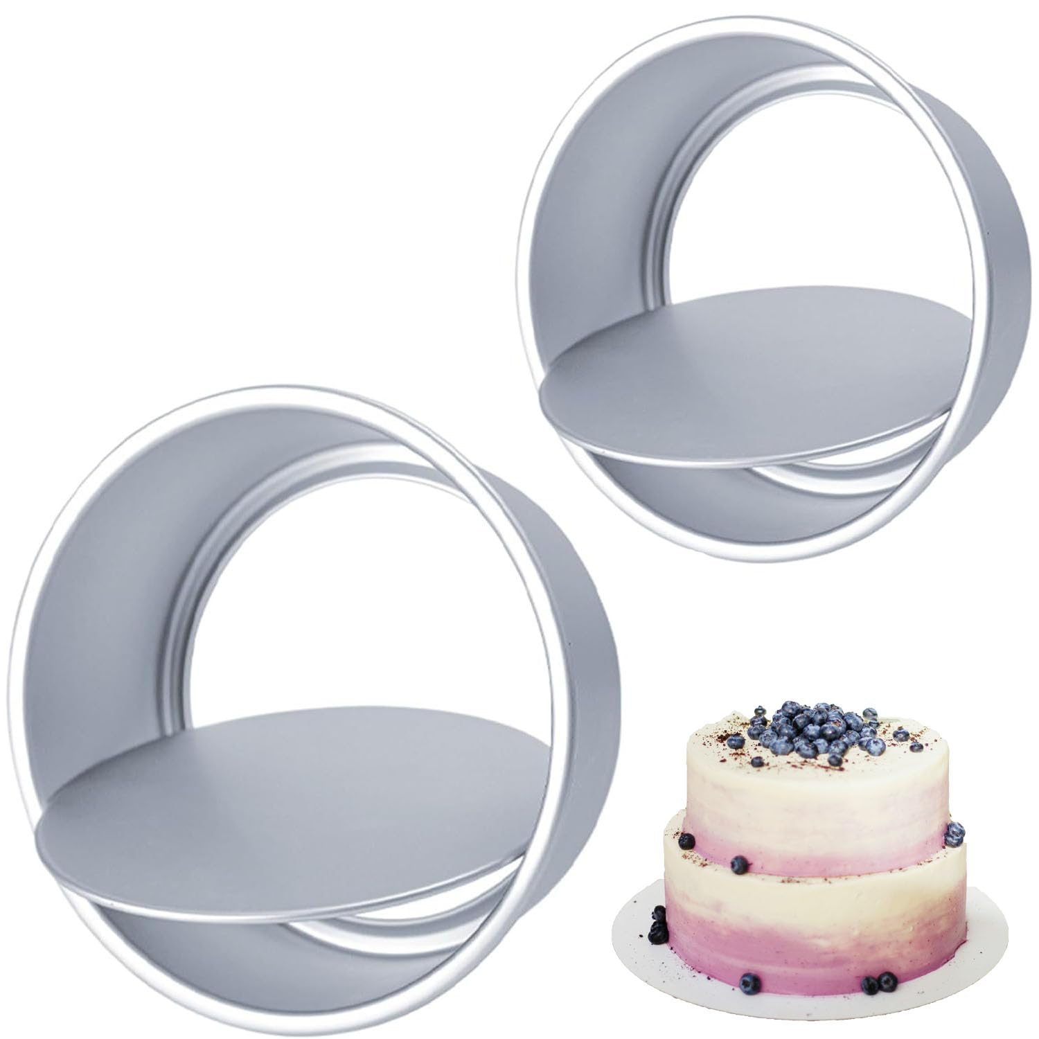 Moldes para tartas antiadherentes con base suelta para desmoldar sin roturas