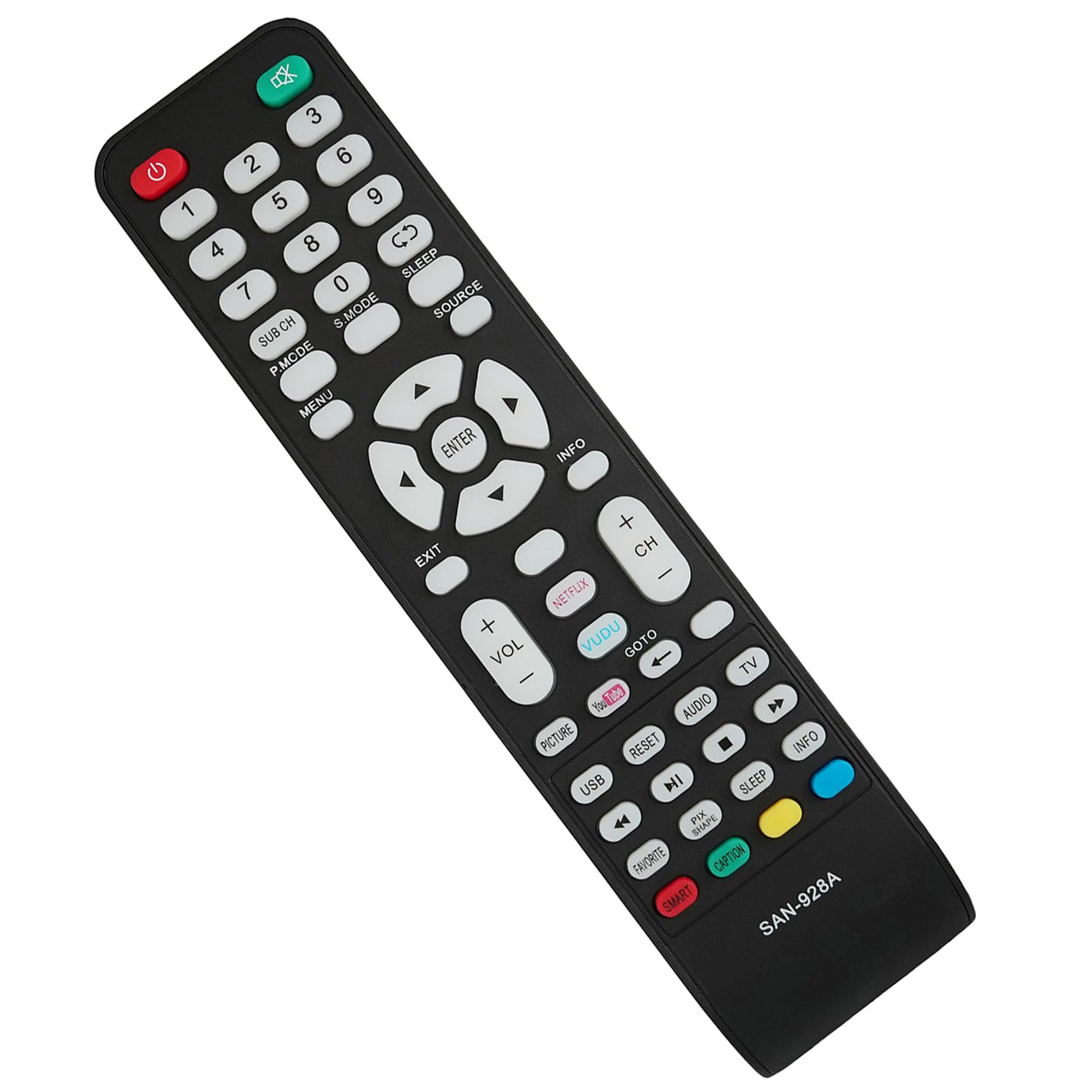 Replacement Remote Control Compatible for Sanyo TV Compatible with Remote GXBJ GXCA GXBL GXBG GXBE CS-90283-1T MC42FN01 C200NS00 MC42NS00 HTR-029