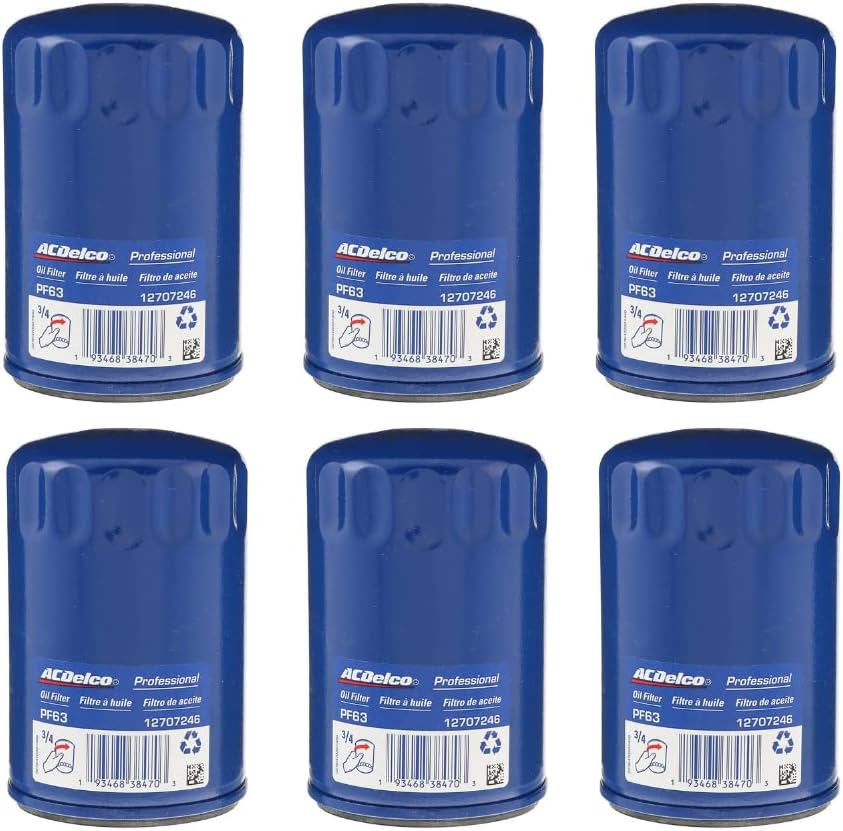 ACDelco PF63 Oil Filter GM Original Equipment (6 Pack)