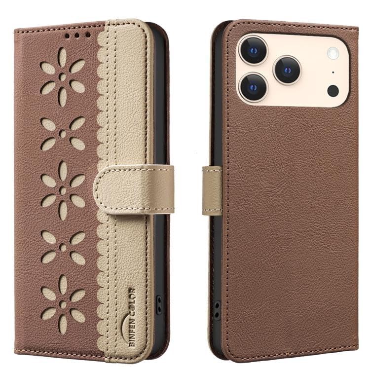 Étui iPhone 17 Pro en cuir marron pour vos rendez-vous