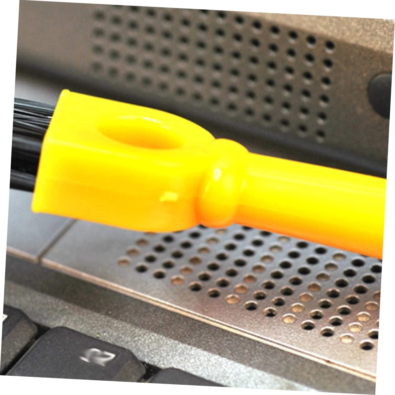 2pcs Keyboard Cleaning Brush Durable Electronic Dust Remover for Computers Laptops Home Appliances Double-Sided Design for Hard Reach Spaces Yellow