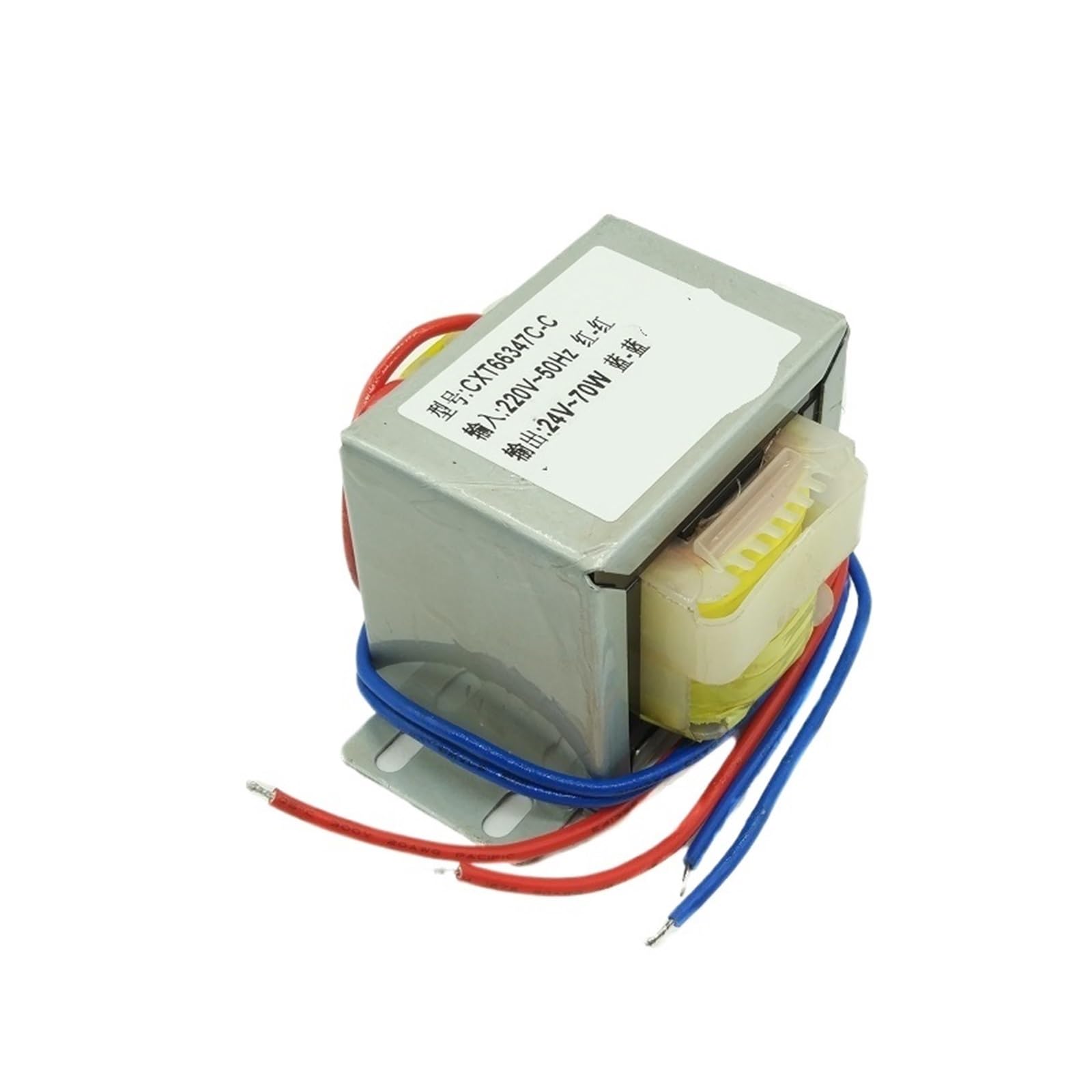 Transformateur de garage 220V 24V EI66 en cuivre pur AC 3A 70W