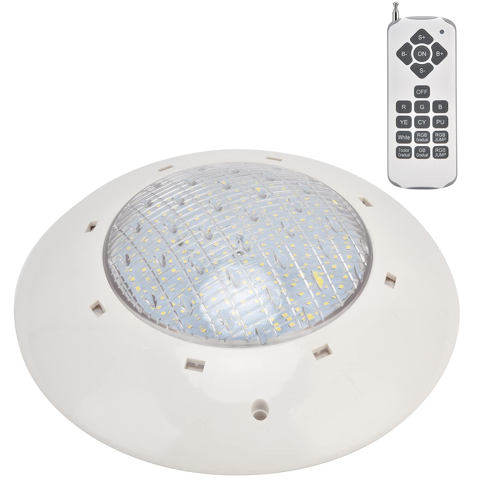 Cuifati 12V AC Inground Pool LED-Leuchten mit Fernbedienung, RGB Bunte Tauchbare Poolleuchte IP68 Wasserdicht, Batteriebetriebene Unterwasserbeleuchtung für Teiche, Partys, Aquarien, Einfach (25W)